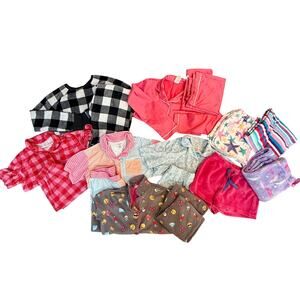 Girls Pajama Lounge PJs LOT Bundle Size 10-12 Large, 16 Pieces Total